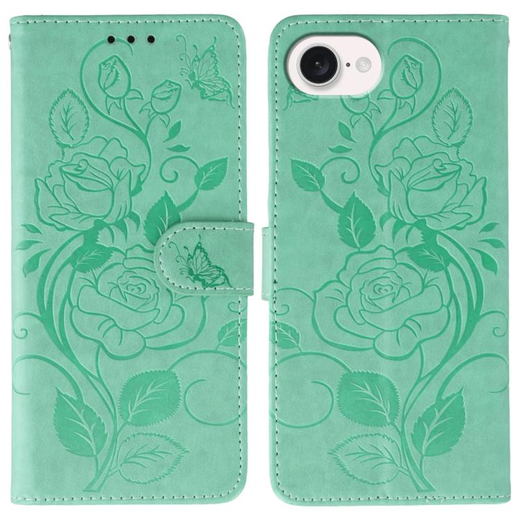 Funda de teléfono de piel con relieve de mariposa rosa, For iPhone 18 Pro / 17 Pro, For iPhone 18 Pro Max / 17 Pro Max, For iPhone 17e / 16e, For iPhone 17, For iPhone Air