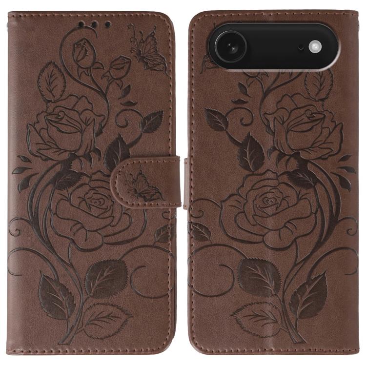 Funda de teléfono de piel con relieve de mariposa rosa, For iPhone 18 Pro / 17 Pro, For iPhone 18 Pro Max / 17 Pro Max, For iPhone 17e / 16e, For iPhone 17, For iPhone Air