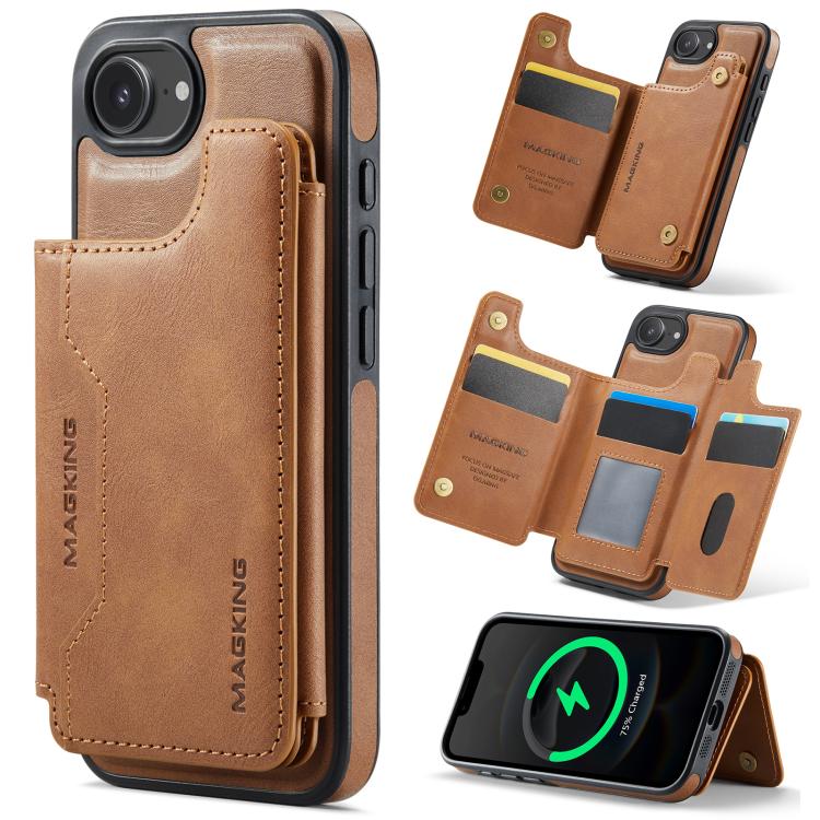 Funda desmontable para teléfono con tarjetero RFID MagSafe de la serie K3 de MAGKING, For iPhone 17e / 16e, For iPhone 17, For iPhone 16 Pro Max, For iPhone 16 Pro, For iPhone 16 Plus, For iPhone 16