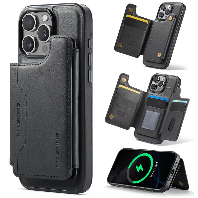 Funda desmontable para teléfono con tarjetero RFID MagSafe de la serie K3 de MAGKING, For iPhone 17e / 16e, For iPhone 17, For iPhone 16 Pro Max, For iPhone 16 Pro, For iPhone 16 Plus, For iPhone 16
