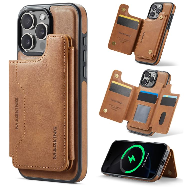 Funda desmontable para teléfono con tarjetero RFID MagSafe de la serie K3 de MAGKING, For iPhone 17e / 16e, For iPhone 17, For iPhone 16 Pro Max, For iPhone 16 Pro, For iPhone 16 Plus, For iPhone 16