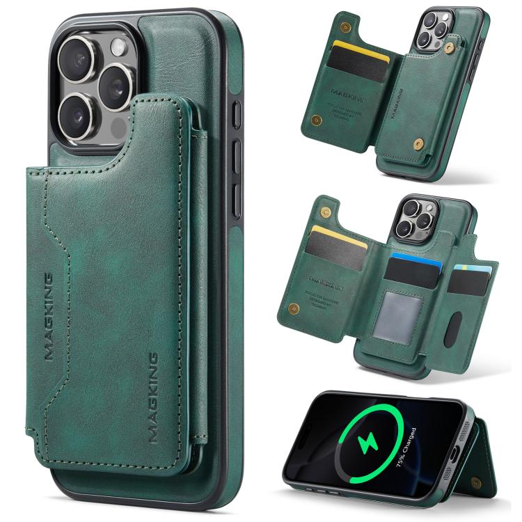 Funda desmontable para teléfono con tarjetero RFID MagSafe de la serie K3 de MAGKING, For iPhone 17e / 16e, For iPhone 17, For iPhone 16 Pro Max, For iPhone 16 Pro, For iPhone 16 Plus, For iPhone 16