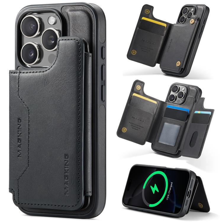 Funda desmontable para teléfono con tarjetero RFID MagSafe de la serie K3 de MAGKING, For iPhone 17e / 16e, For iPhone 17, For iPhone 16 Pro Max, For iPhone 16 Pro, For iPhone 16 Plus, For iPhone 16
