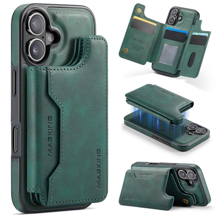 Funda desmontable para teléfono con tarjetero RFID MagSafe de la serie K3 de MAGKING, For iPhone 17e / 16e, For iPhone 17, For iPhone 16 Pro Max, For iPhone 16 Pro, For iPhone 16 Plus, For iPhone 16