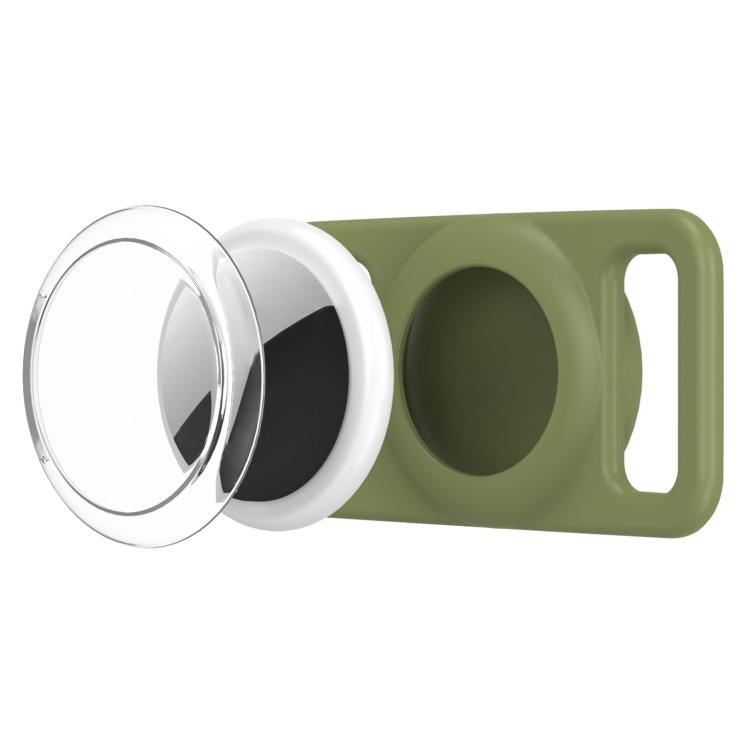 Funda transparente de policarbonato para collar rastreador de mascotas de silicona xDfind, For AirTag 2nd Gen / AirTag 1st Gen