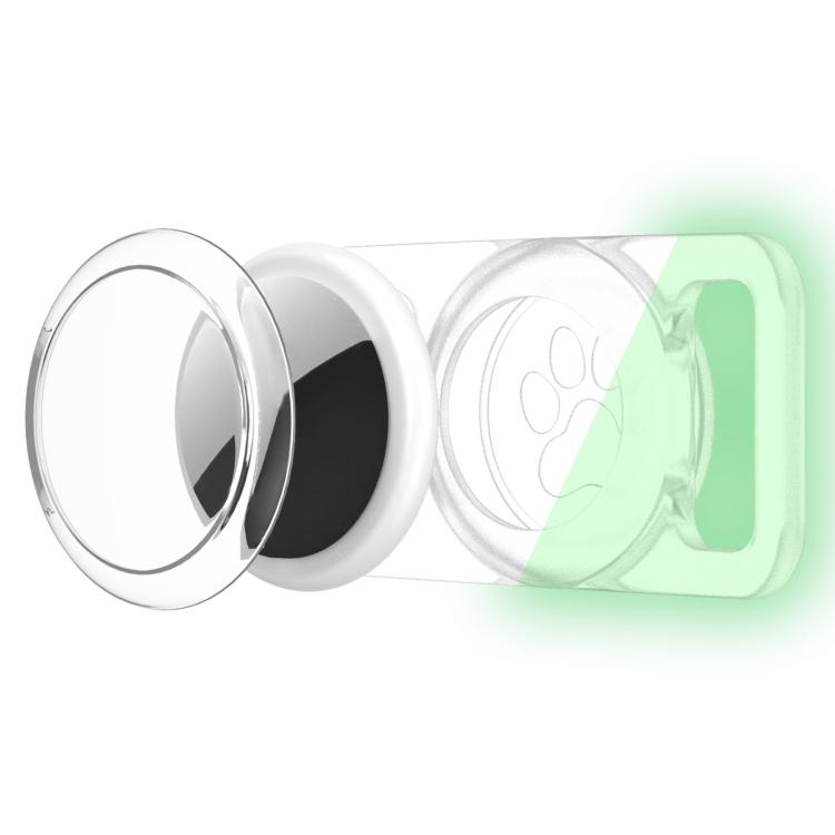Funda transparente de policarbonato para collar rastreador de mascotas de silicona xDfind, For AirTag 2nd Gen / AirTag 1st Gen