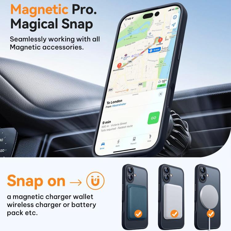 Funda magnética esmerilada con textura de piel XDcase con protector de lente, For iPhone 17e / 16e, For iPhone 16 Pro Max, For iPhone 16 Pro, For iPhone 16 Plus, For iPhone 16, For iPhone 15 Pro Max, For iPhone 15 Pro, For iPhone 15, For iPhone 14 Plus...