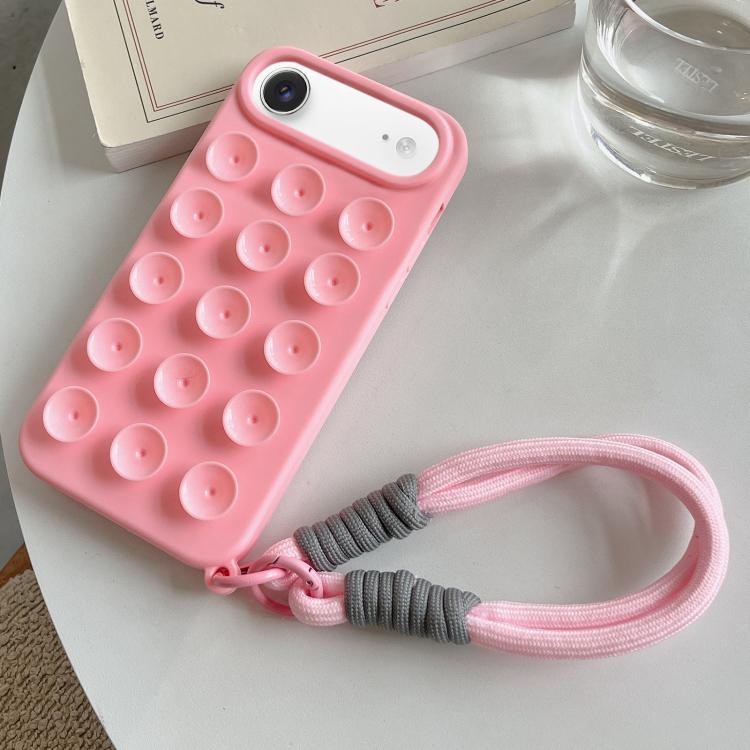 Funda de silicona sencilla con ventosa y cordón para teléfono., For iPhone 17 Pro Max, For iPhone 17 Pro, For iPhone 17, For iPhone Air, For iPhone 16 Pro Max, For iPhone 16 Pro, For iPhone 16 Plus, For iPhone 16