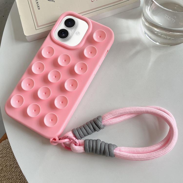 Funda de silicona sencilla con ventosa y cordón para teléfono., For iPhone 17 Pro Max, For iPhone 17 Pro, For iPhone 17, For iPhone Air, For iPhone 16 Pro Max, For iPhone 16 Pro, For iPhone 16 Plus, For iPhone 16