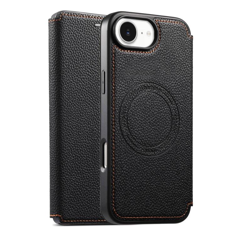 Funda para teléfono ESEBLE ultradelgada con ranura para tarjetas y cierre magnético de piel vegana, For iPhone 17e / 16e, For iPhone 16 Pro Max, For iPhone 16 Pro, For iPhone 16, For iPhone 15 Pro Max, For iPhone 15 Pro, For iPhone 15, For iPhone 14 / ...