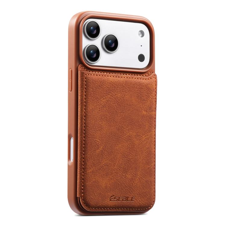 Funda para teléfono ESEBLE con textura retro, doble hebilla y ranura para tarjetas., For iPhone 17e / 16e, For iPhone 17 Pro Max, For iPhone 17 Pro, For iPhone 17, For iPhone Air, For iPhone 16 Pro Max, For iPhone 16 Pro, For iPhone 16                 ...