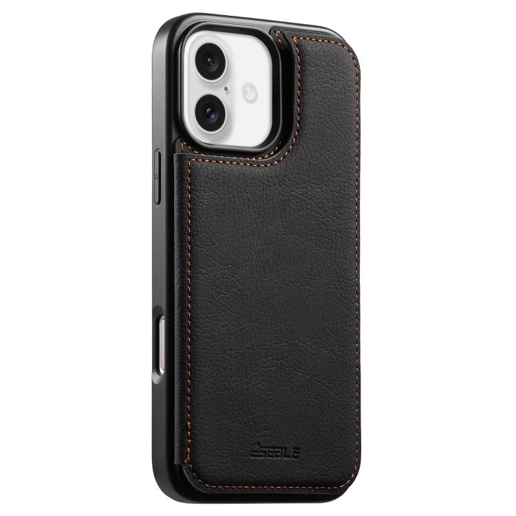 Funda para teléfono ESEBLE con textura retro, doble hebilla y ranura para tarjetas., For iPhone 17e / 16e, For iPhone 17 Pro Max, For iPhone 17 Pro, For iPhone 17, For iPhone Air, For iPhone 16 Pro Max, For iPhone 16 Pro, For iPhone 16                 ...