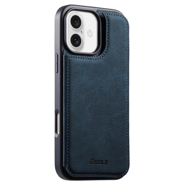 Funda para teléfono ESEBLE con textura retro, doble hebilla y ranura para tarjetas., For iPhone 17e / 16e, For iPhone 17 Pro Max, For iPhone 17 Pro, For iPhone 17, For iPhone Air, For iPhone 16 Pro Max, For iPhone 16 Pro, For iPhone 16                 ...