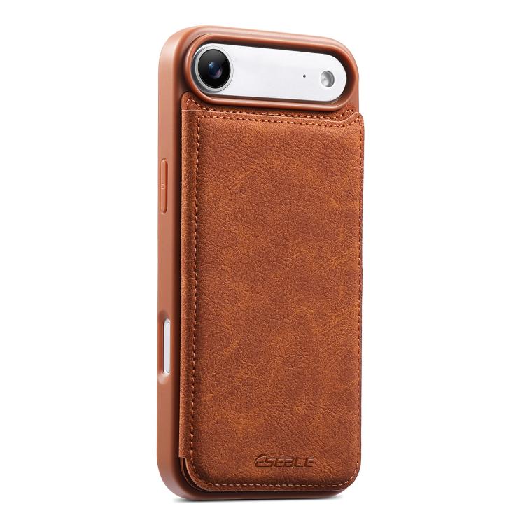 Funda para teléfono ESEBLE con textura retro, doble hebilla y ranura para tarjetas., For iPhone 17e / 16e, For iPhone 17 Pro Max, For iPhone 17 Pro, For iPhone 17, For iPhone Air, For iPhone 16 Pro Max, For iPhone 16 Pro, For iPhone 16                 ...