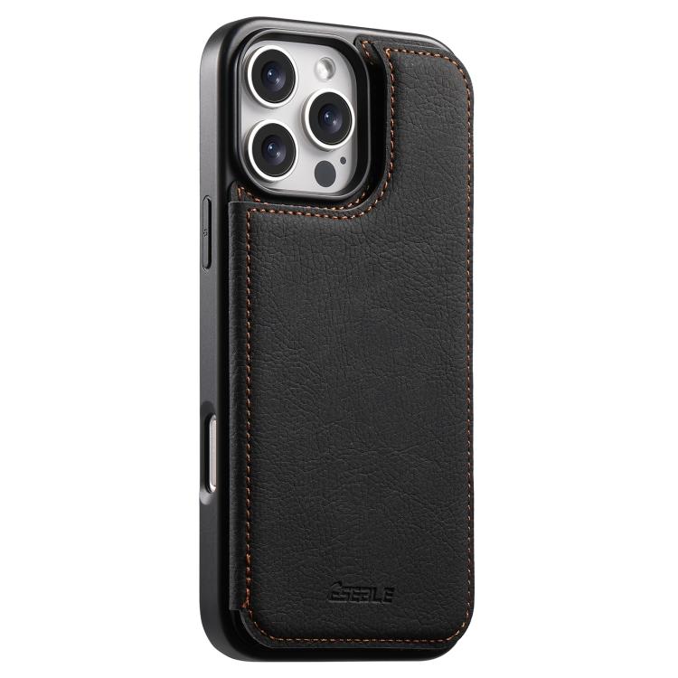 Funda para teléfono ESEBLE con textura retro, doble hebilla y ranura para tarjetas., For iPhone 17e / 16e, For iPhone 17 Pro Max, For iPhone 17 Pro, For iPhone 17, For iPhone Air, For iPhone 16 Pro Max, For iPhone 16 Pro, For iPhone 16                 ...