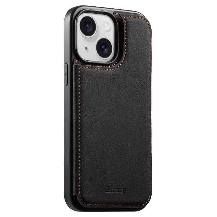 Funda para teléfono ESEBLE con textura retro, doble hebilla y ranura para tarjetas., For iPhone 17e / 16e, For iPhone 17 Pro Max, For iPhone 17 Pro, For iPhone 17, For iPhone Air, For iPhone 16 Pro Max, For iPhone 16 Pro, For iPhone 16                 ...