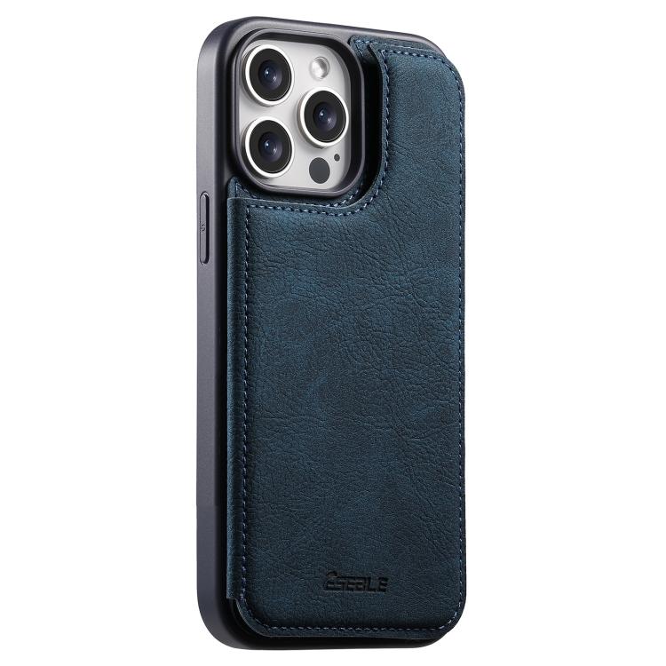Funda para teléfono ESEBLE con textura retro, doble hebilla y ranura para tarjetas., For iPhone 17e / 16e, For iPhone 17 Pro Max, For iPhone 17 Pro, For iPhone 17, For iPhone Air, For iPhone 16 Pro Max, For iPhone 16 Pro, For iPhone 16                 ...
