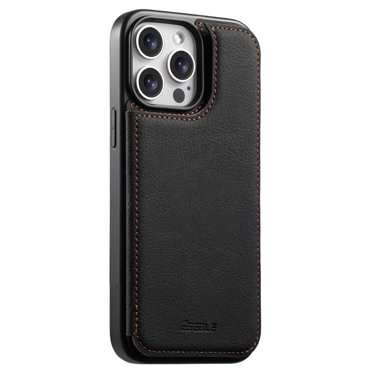 Funda para teléfono ESEBLE con textura retro, doble hebilla y ranura para tarjetas., For iPhone 17e / 16e, For iPhone 17 Pro Max, For iPhone 17 Pro, For iPhone 17, For iPhone Air, For iPhone 16 Pro Max, For iPhone 16 Pro, For iPhone 16                 ...