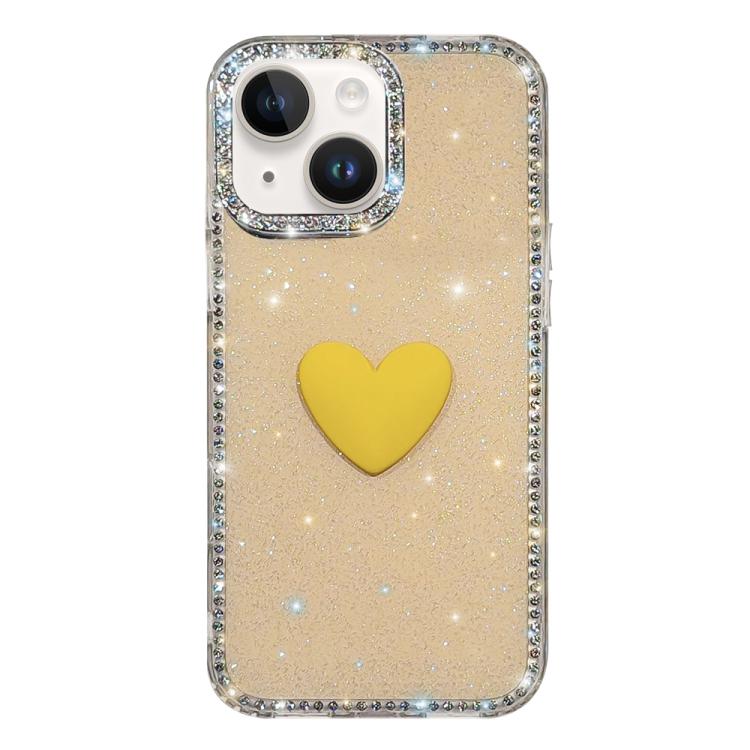 Funda para teléfono IMD Love Heart de doble cara con diamantes de imitación brillantes, For iPhone 15 Pro, For iPhone 15, For iPhone 14, For iPhone 14 Pro, For iPhone 14 Pro Max
