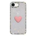 Funda para teléfono IMD Love Heart de doble cara con diamantes de imitación brillantes, For iPhone 17e / 16e, For iPhone 17 Pro Max, For iPhone 17 Pro, For iPhone 17, For iPhone Air