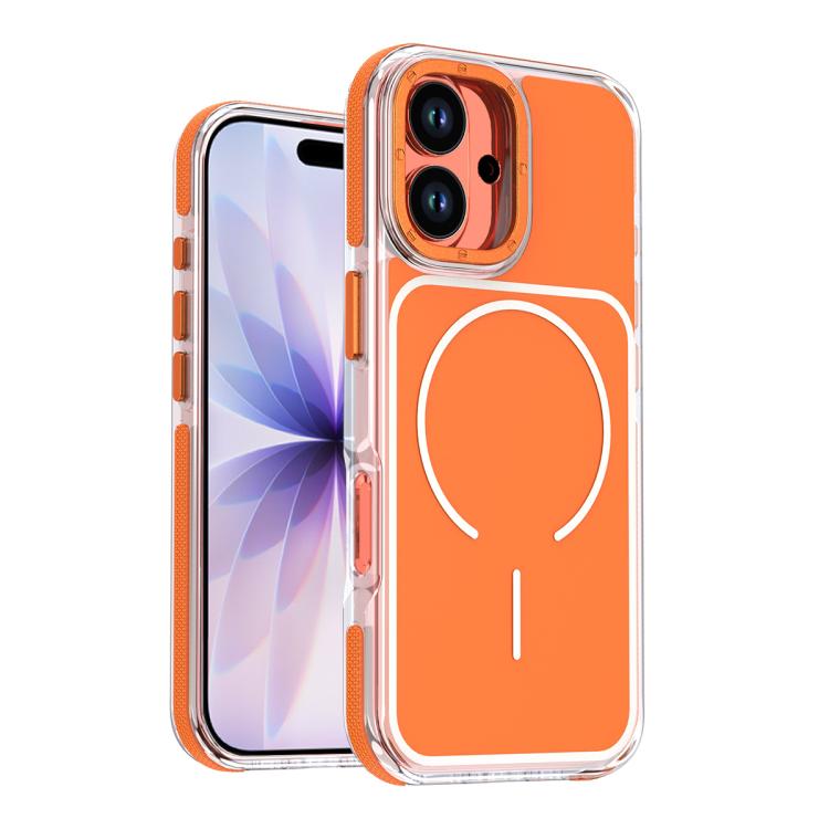 Funda magnética para teléfono de TPU y acrílico bicolor vibrante, For iPhone 16e / 17e, For iPhone 17 Pro Max, For iPhone 17 Pro, For iPhone 17, For iPhone Air, For iPhone 16 Pro Max, For iPhone 16 Pro, For iPhone 16 Plus, For iPhone 16