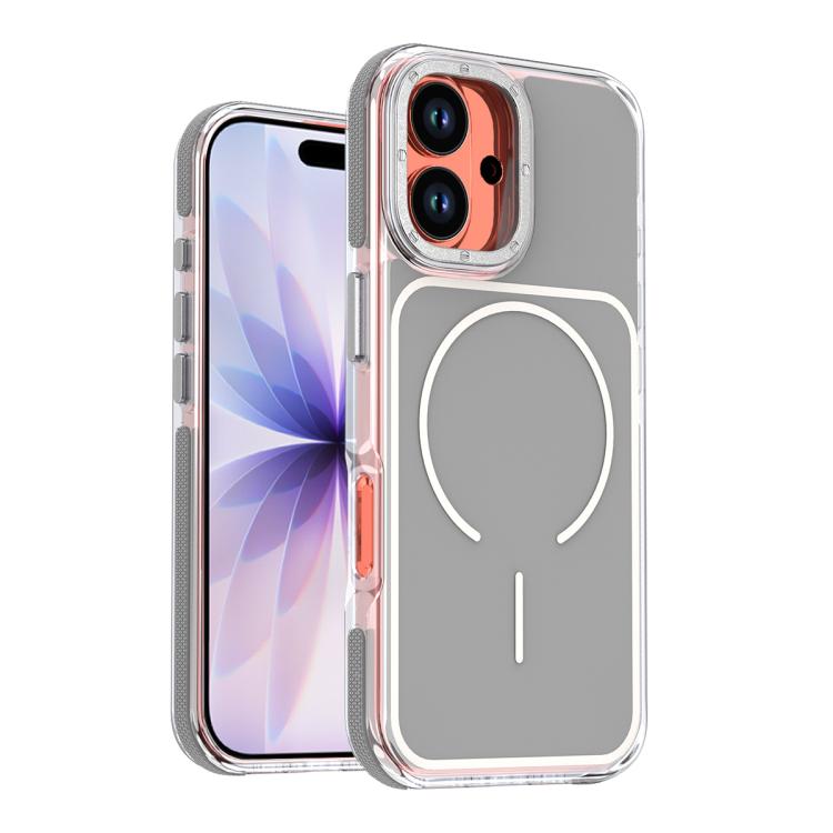 Funda magnética para teléfono de TPU y acrílico bicolor vibrante, For iPhone 16e / 17e, For iPhone 17 Pro Max, For iPhone 17 Pro, For iPhone 17, For iPhone Air, For iPhone 16 Pro Max, For iPhone 16 Pro, For iPhone 16 Plus, For iPhone 16