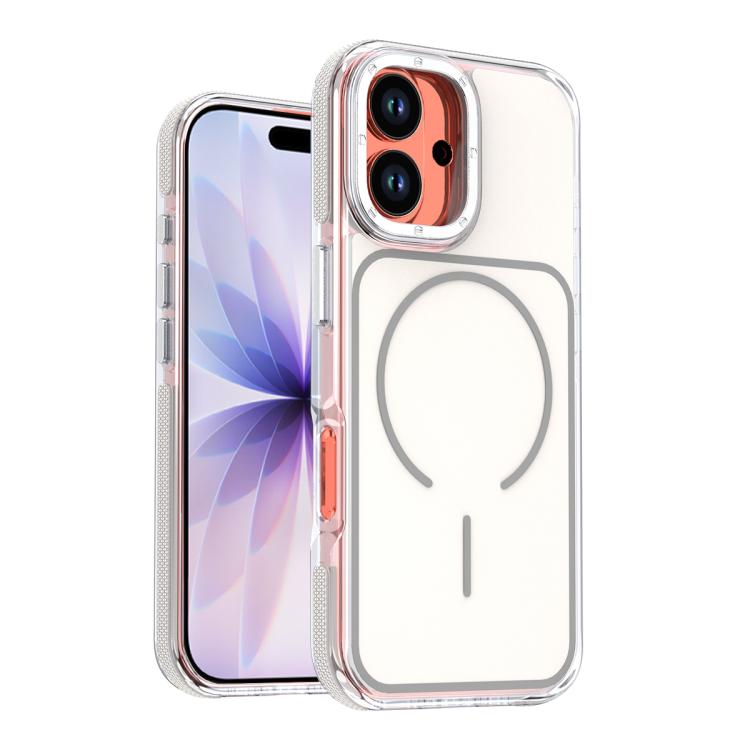 Funda magnética para teléfono de TPU y acrílico bicolor vibrante, For iPhone 16e / 17e, For iPhone 17 Pro Max, For iPhone 17 Pro, For iPhone 17, For iPhone Air, For iPhone 16 Pro Max, For iPhone 16 Pro, For iPhone 16 Plus, For iPhone 16