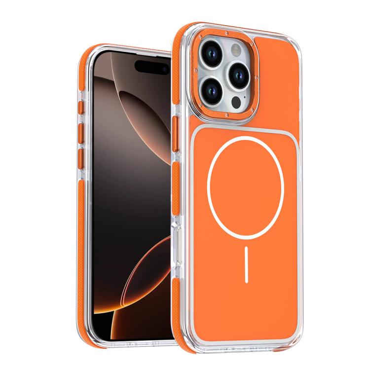 Funda magnética para teléfono de TPU y acrílico bicolor vibrante, For iPhone 16e / 17e, For iPhone 17 Pro Max, For iPhone 17 Pro, For iPhone 17, For iPhone Air, For iPhone 16 Pro Max, For iPhone 16 Pro, For iPhone 16 Plus, For iPhone 16