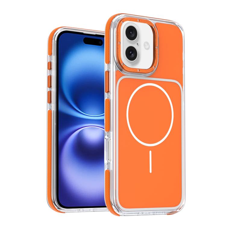 Funda magnética para teléfono de TPU y acrílico bicolor vibrante, For iPhone 16e / 17e, For iPhone 17 Pro Max, For iPhone 17 Pro, For iPhone 17, For iPhone Air, For iPhone 16 Pro Max, For iPhone 16 Pro, For iPhone 16 Plus, For iPhone 16