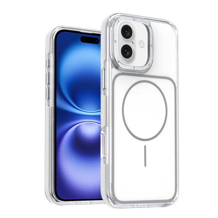 Funda magnética para teléfono de TPU y acrílico bicolor vibrante, For iPhone 16e / 17e, For iPhone 17 Pro Max, For iPhone 17 Pro, For iPhone 17, For iPhone Air, For iPhone 16 Pro Max, For iPhone 16 Pro, For iPhone 16 Plus, For iPhone 16