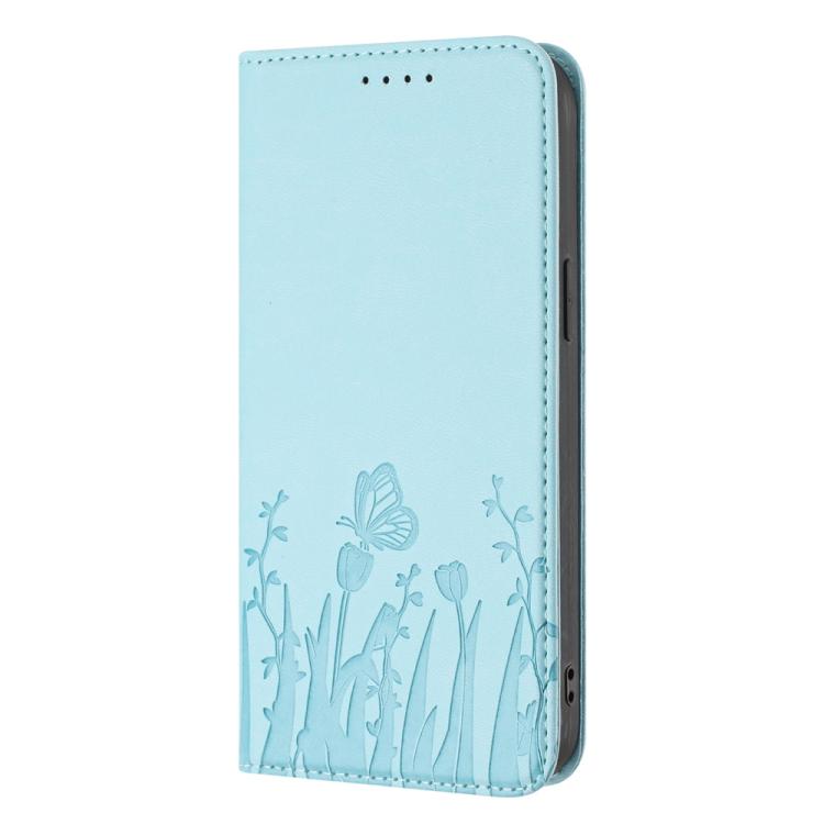 Funda magnética para teléfono de piel vegana con estampado de tulipanes y mariposas, For iPhone Air, For iPhone 16 Pro Max, For iPhone 16 Pro, For iPhone 16 Plus