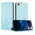 Funda magnética para teléfono de piel vegana con estampado de tulipanes y mariposas, For iPhone 17e / 16e, For iPhone 17 Pro Max, For iPhone 17 Pro, For iPhone 17