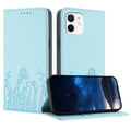 Funda magnética para teléfono de piel vegana con estampado de tulipanes y mariposas, For iPhone 12 mini, For iPhone 11 Pro Max, For iPhone 11, For iPhone 11 Pro