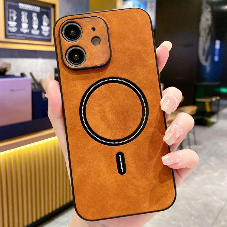 Funda magnética para teléfono de piel sintética de cordero, For iPhone 11, For iPhone 11 Pro