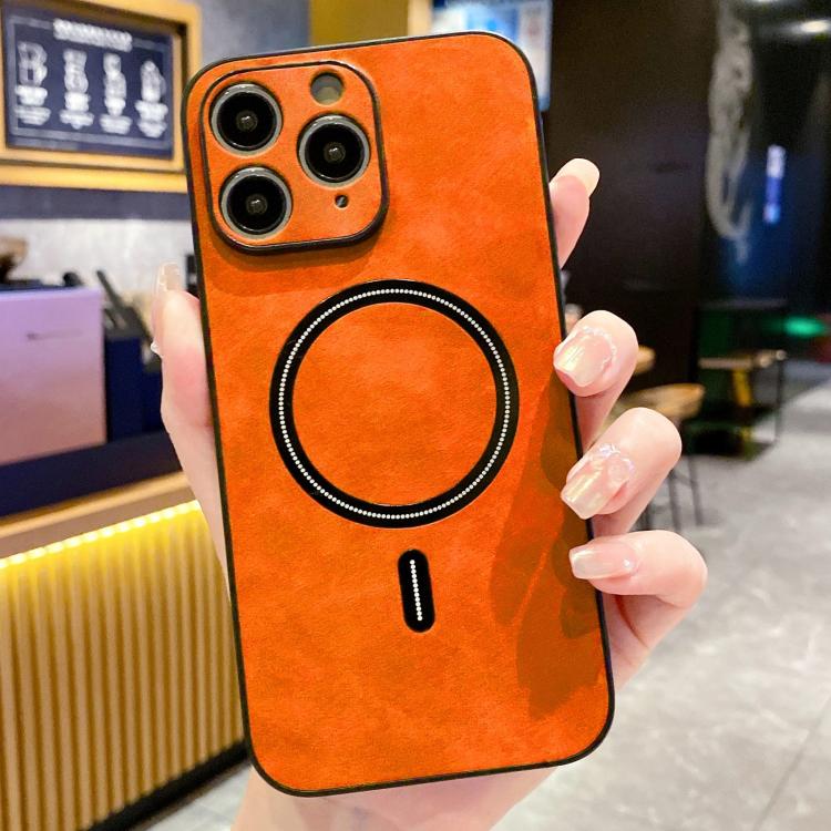 Funda magnética para teléfono de piel sintética de cordero, For iPhone 11, For iPhone 11 Pro