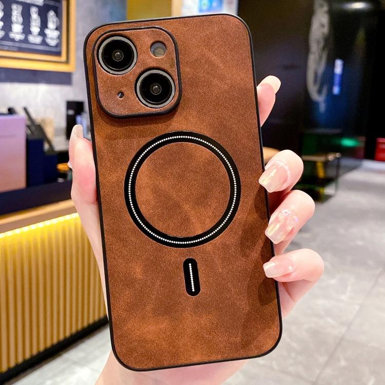 Funda magnética para teléfono de piel sintética de cordero, For iPhone 16 Pro, For iPhone 16 Plus, For iPhone 16, For iPhone 15 Pro Max, For iPhone 15 Pro, For iPhone 15 Plus, For iPhone 15, For iPhone 14 Plus