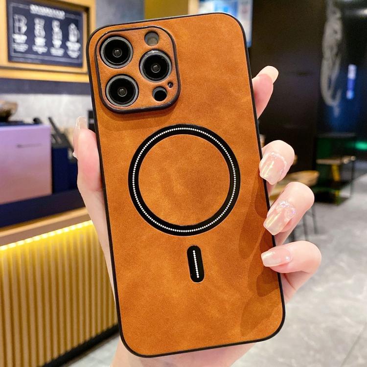 Funda magnética para teléfono de piel sintética de cordero, For iPhone 17e / 16e, For iPhone 17 Pro Max, For iPhone 17 Pro, For iPhone 17, For iPhone Air, For iPhone 16 Pro Max, For iPhone 16 Pro, For iPhone 16 Plus