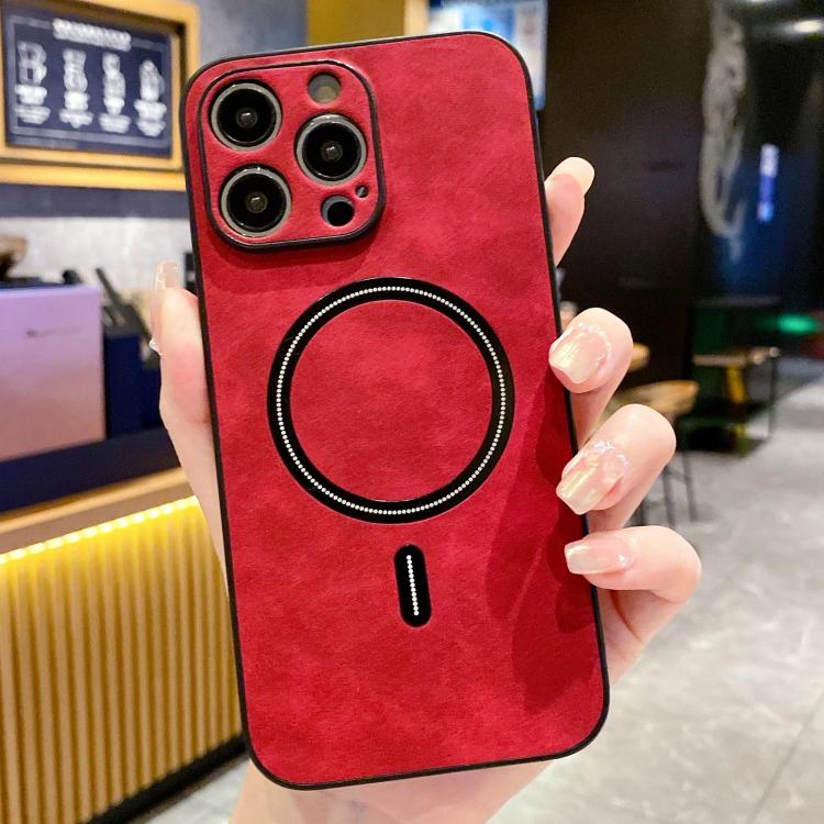 Funda magnética para teléfono de piel sintética de cordero, For iPhone 17e / 16e, For iPhone 17 Pro Max, For iPhone 17 Pro, For iPhone 17, For iPhone Air, For iPhone 16 Pro Max, For iPhone 16 Pro, For iPhone 16 Plus