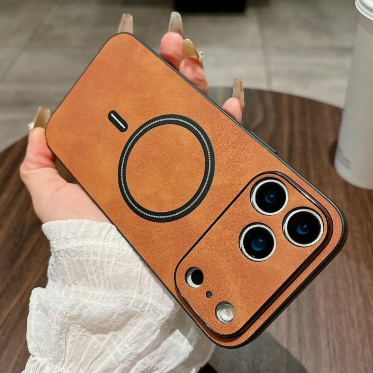 Funda magnética para teléfono de piel sintética de cordero, For iPhone 17e / 16e, For iPhone 17 Pro Max, For iPhone 17 Pro, For iPhone 17, For iPhone Air, For iPhone 16 Pro Max, For iPhone 16 Pro, For iPhone 16 Plus