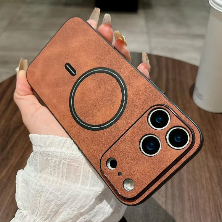 Funda magnética para teléfono de piel sintética de cordero, For iPhone 17e / 16e, For iPhone 17 Pro Max, For iPhone 17 Pro, For iPhone 17, For iPhone Air, For iPhone 16 Pro Max, For iPhone 16 Pro, For iPhone 16 Plus