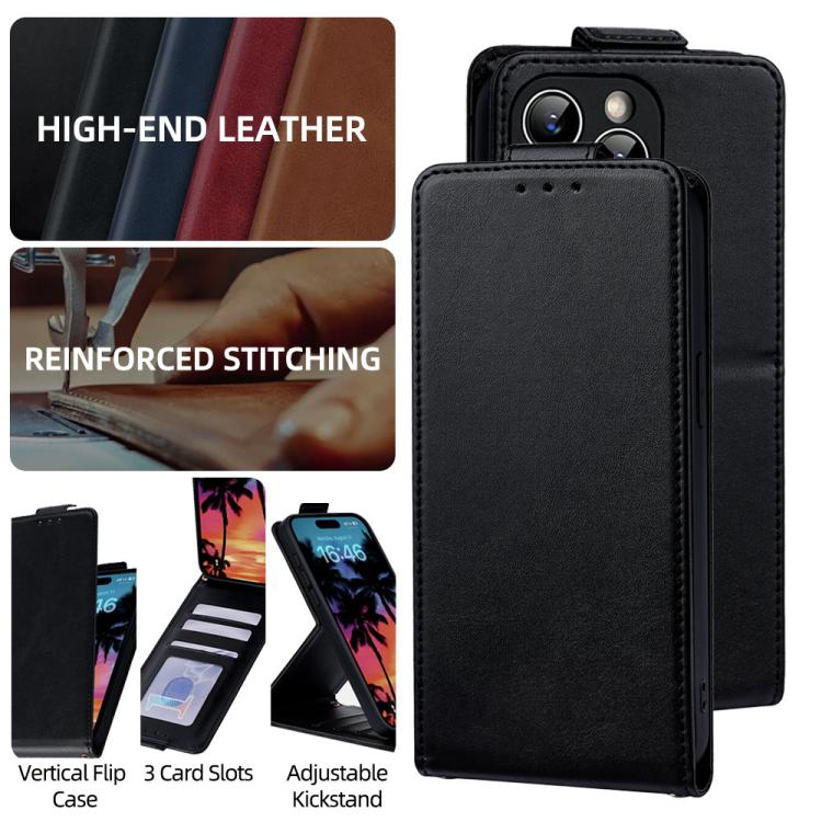 Funda para teléfono de piel vegana de color liso con tapa abatible vertical y cadena para llevar cruzada., For iPhone 11 Pro Max, For iPhone 11, For iPhone 11 Pro