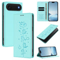 Funda para teléfono de cuero vegano magnética RFID con estampado de lindos gatos, For iPhone Air, For iPhone 16 Pro Max, For iPhone 16 Pro, For iPhone 16 Plus