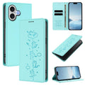 Funda para teléfono de cuero vegano magnética RFID con estampado de lindos gatos, For iPhone 16, For iPhone 15 Pro Max, For iPhone 15 Pro, For iPhone 15 Plus