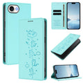 Funda para teléfono de cuero vegano magnética RFID con estampado de lindos gatos, For iPhone 17e / 16e, For iPhone 17 Pro Max, For iPhone 17 Pro, For iPhone 17