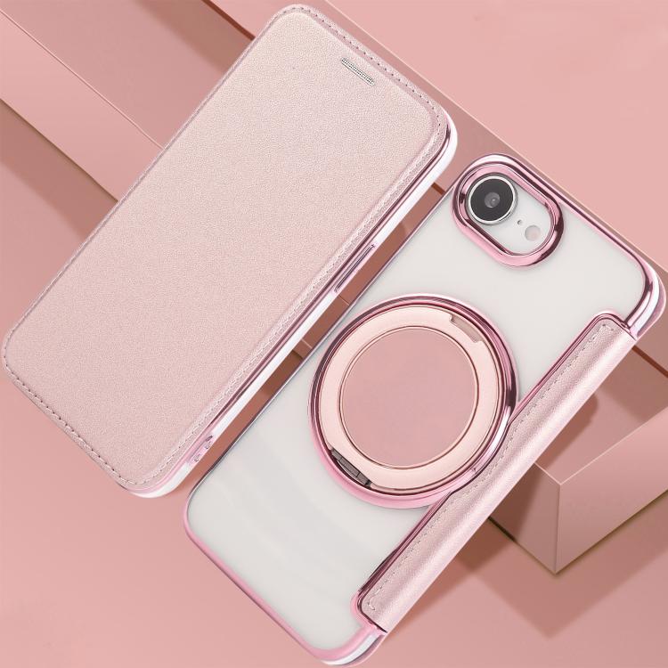 Funda para teléfono de cuero vegano con soporte giratorio ultrafino y revestimiento magnético., For iPhone 17e / 16e, For iPhone 17 Pro Max, For iPhone 17 Pro, For iPhone 17, For iPhone Air, For iPhone 16 Pro Max