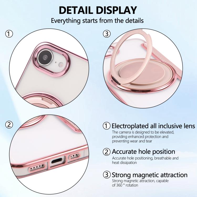 Funda para teléfono de cuero vegano con soporte giratorio ultrafino y revestimiento magnético., For iPhone 17e / 16e, For iPhone 17 Pro Max, For iPhone 17 Pro, For iPhone 17, For iPhone Air, For iPhone 16 Pro Max