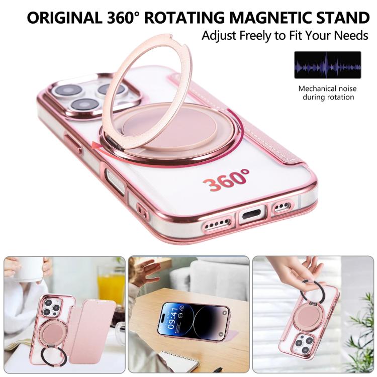 Funda para teléfono de cuero vegano con soporte giratorio ultrafino y revestimiento magnético., For iPhone 16 Pro, For iPhone 16 Plus, For iPhone 16, For iPhone 15 Pro Max, For iPhone 15 Pro, For iPhone 15 Plus / 14 Plus