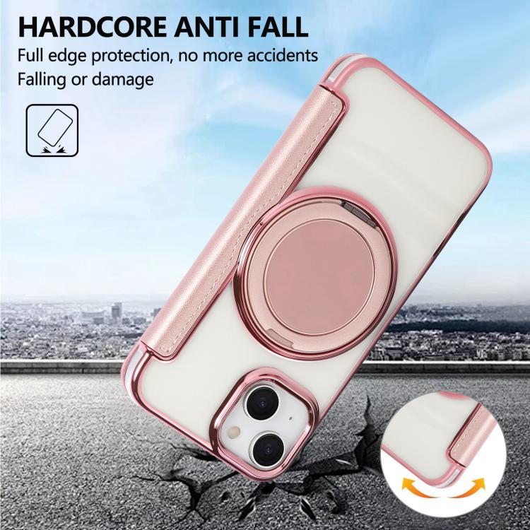 Funda para teléfono de cuero vegano con soporte giratorio ultrafino y revestimiento magnético., For iPhone 15, For iPhone 14 / 13, For iPhone 14 Pro, For iPhone 14 Pro Max, For iPhone 13 Pro Max, For iPhone 13 Pro
