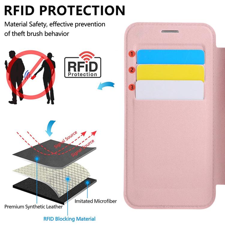 Funda para teléfono de cuero vegano con soporte giratorio ultrafino y revestimiento magnético., For iPhone 12 / 12 Pro, For iPhone 12 Pro Max