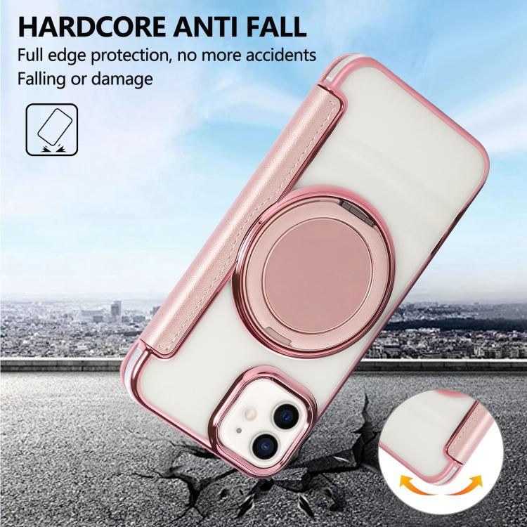 Funda para teléfono de cuero vegano con soporte giratorio ultrafino y revestimiento magnético., For iPhone 12 / 12 Pro, For iPhone 12 Pro Max